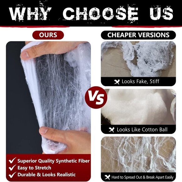 HUGE Spider Web with Spiders Halloween Prop - Picture 4 of 9